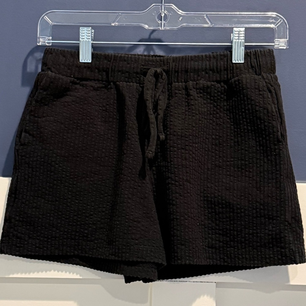 Madewell Black Textured cotton Shorts size XS